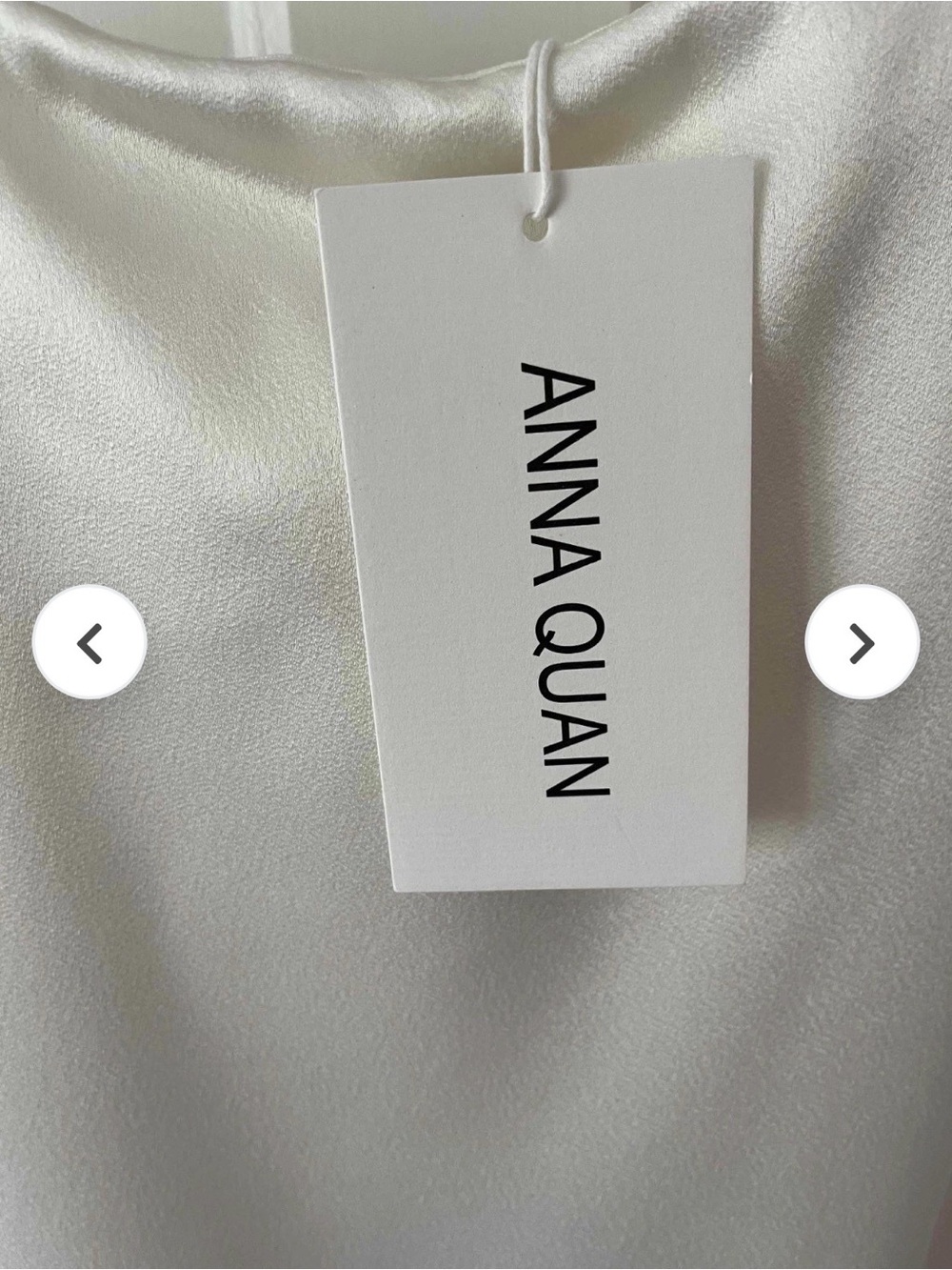 Anna Quan Delfina Dress in Ivory Satin - Picture 3 of 4